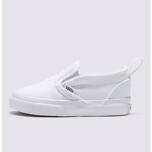 Toddler Vans size 4 white slip-ons